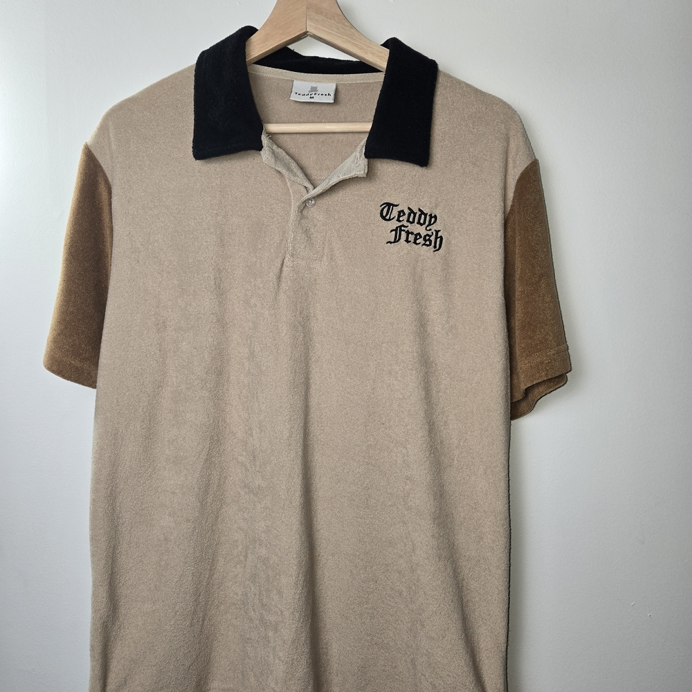 Vintage Golf Shirt, Teddy Fresh Short Sleeve Velour Men's Shirt
